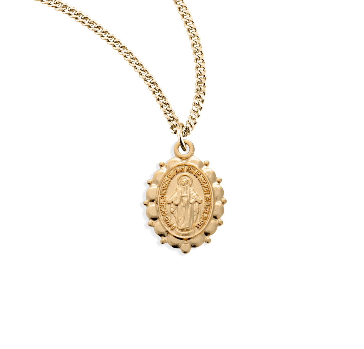 Sterling-Silver Oval Miraculous Medal