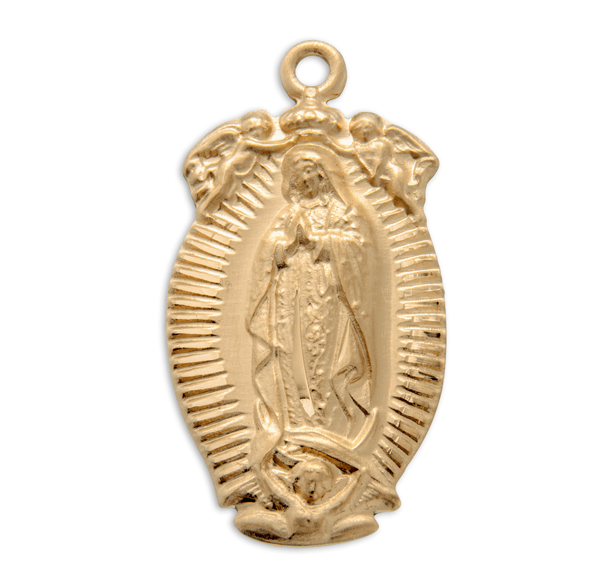 Gold Over Sterling Silver Our Lady of Guadalupe Medal