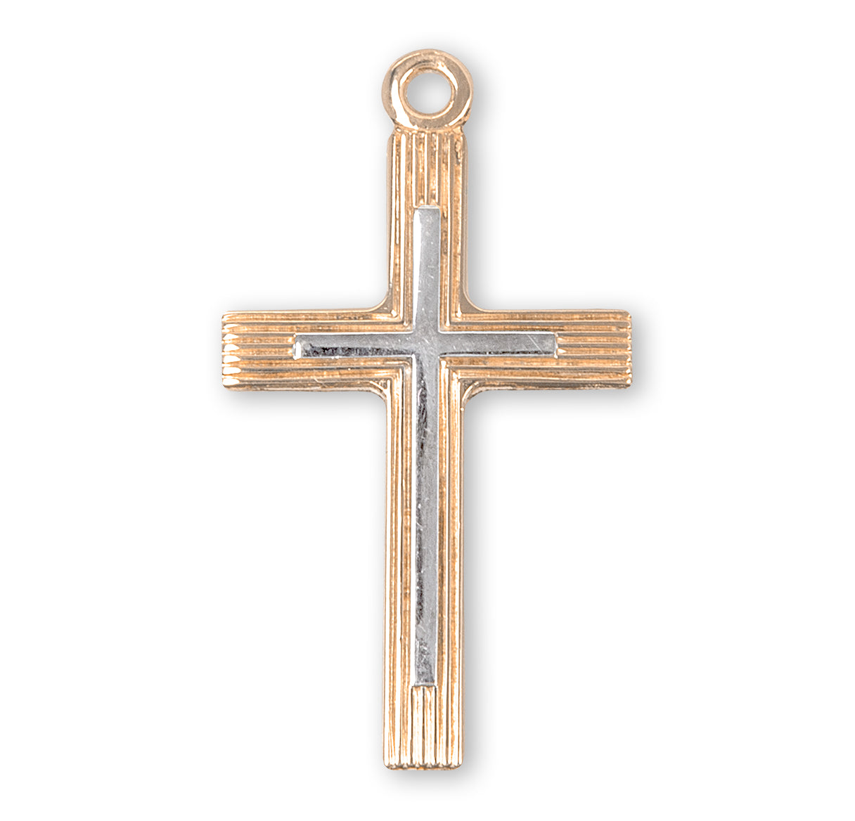 Two-Tone Gold Over Sterling Silver Cross