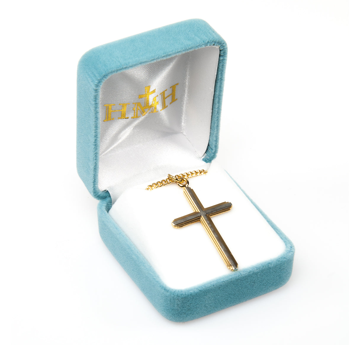 Two-Tone Gold Over Sterling Silver Cross