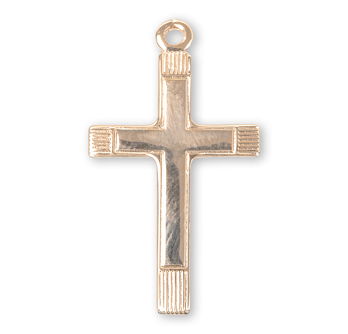 Fancy Gold Over Sterling Silver Cross