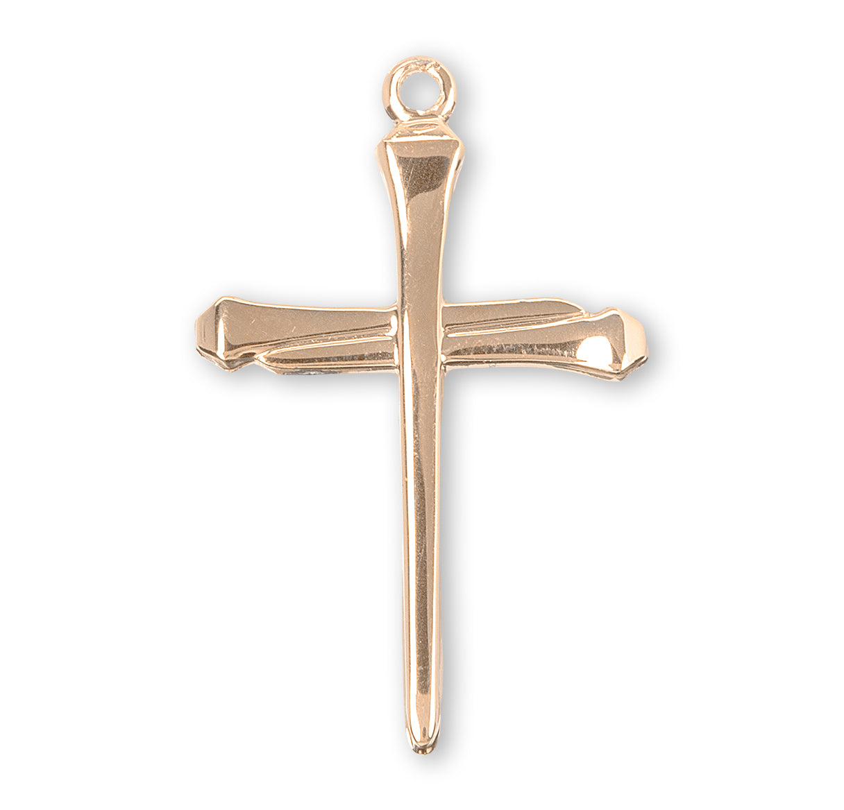 Nail Cross Gold Over Sterling Silver