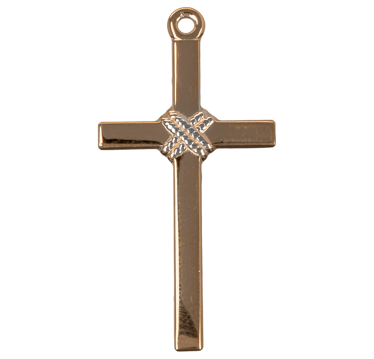 Two-Tone Gold Over Sterling Silver Cross