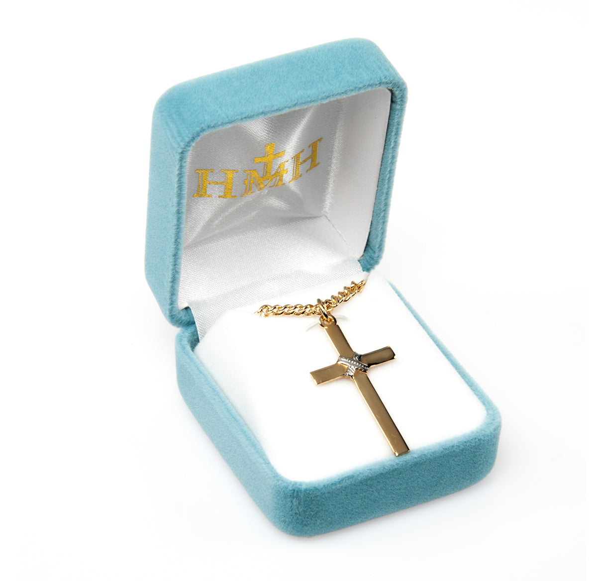 Two-Tone Gold Over Sterling Silver Cross