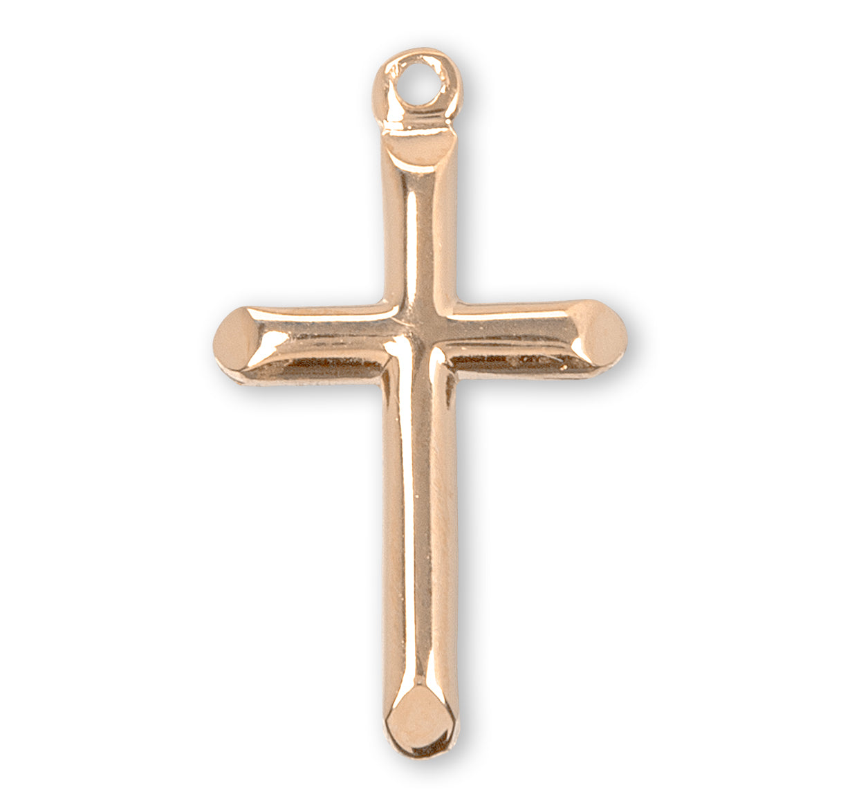 Gold Over Sterling Silver High Polished Cross