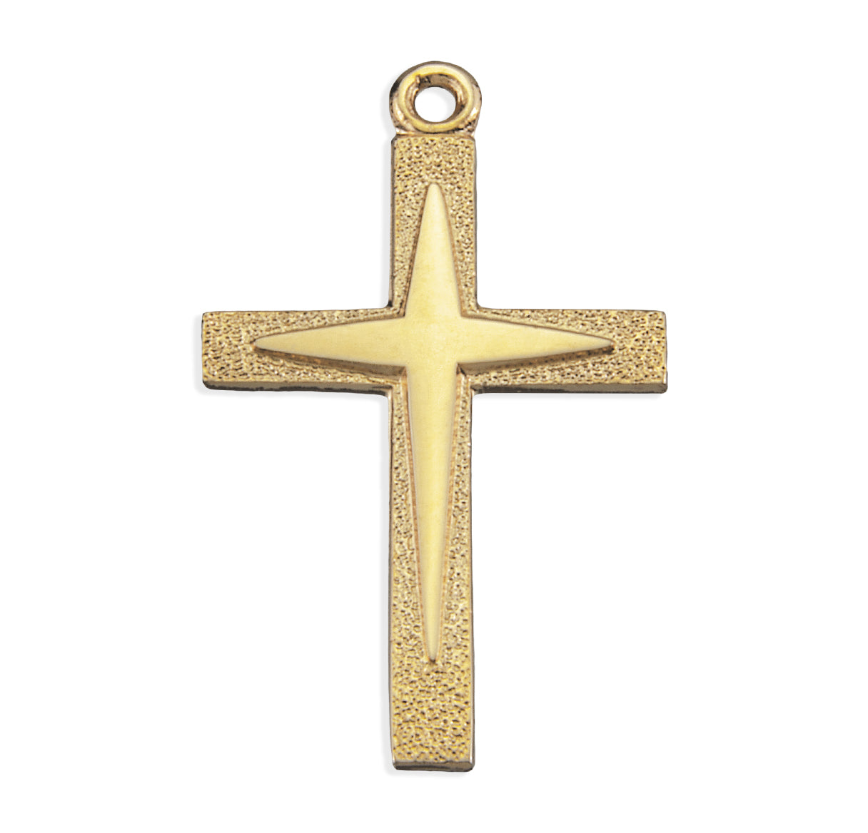 Gold Over Sterling Silver Starburst Cross