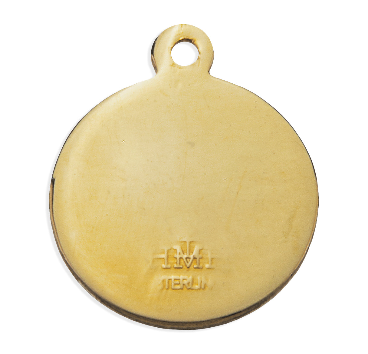 Gold Over Sterling Silver Cross on ClOver with Blue and White Epoxy