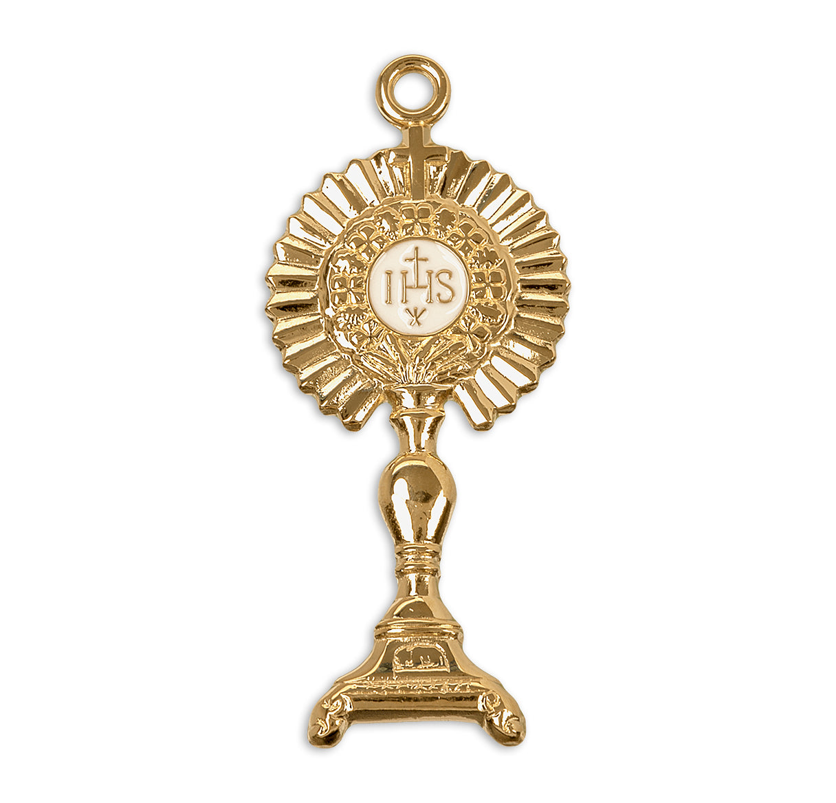 Gold Over Sterling Silver Monstrance Pendant