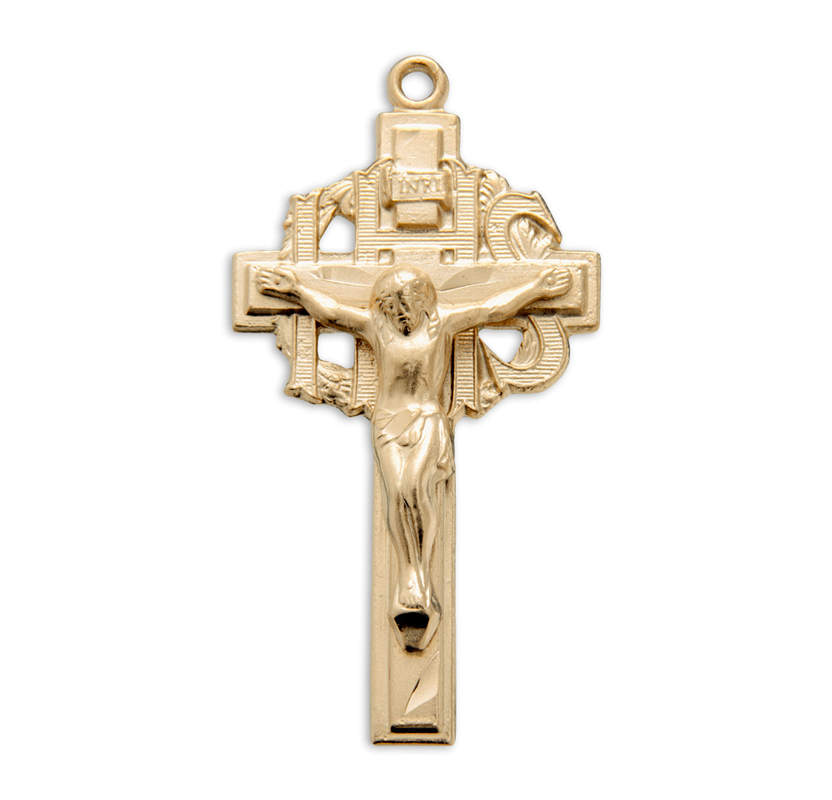 Pierced Gold Over Sterling Silver Crucifix