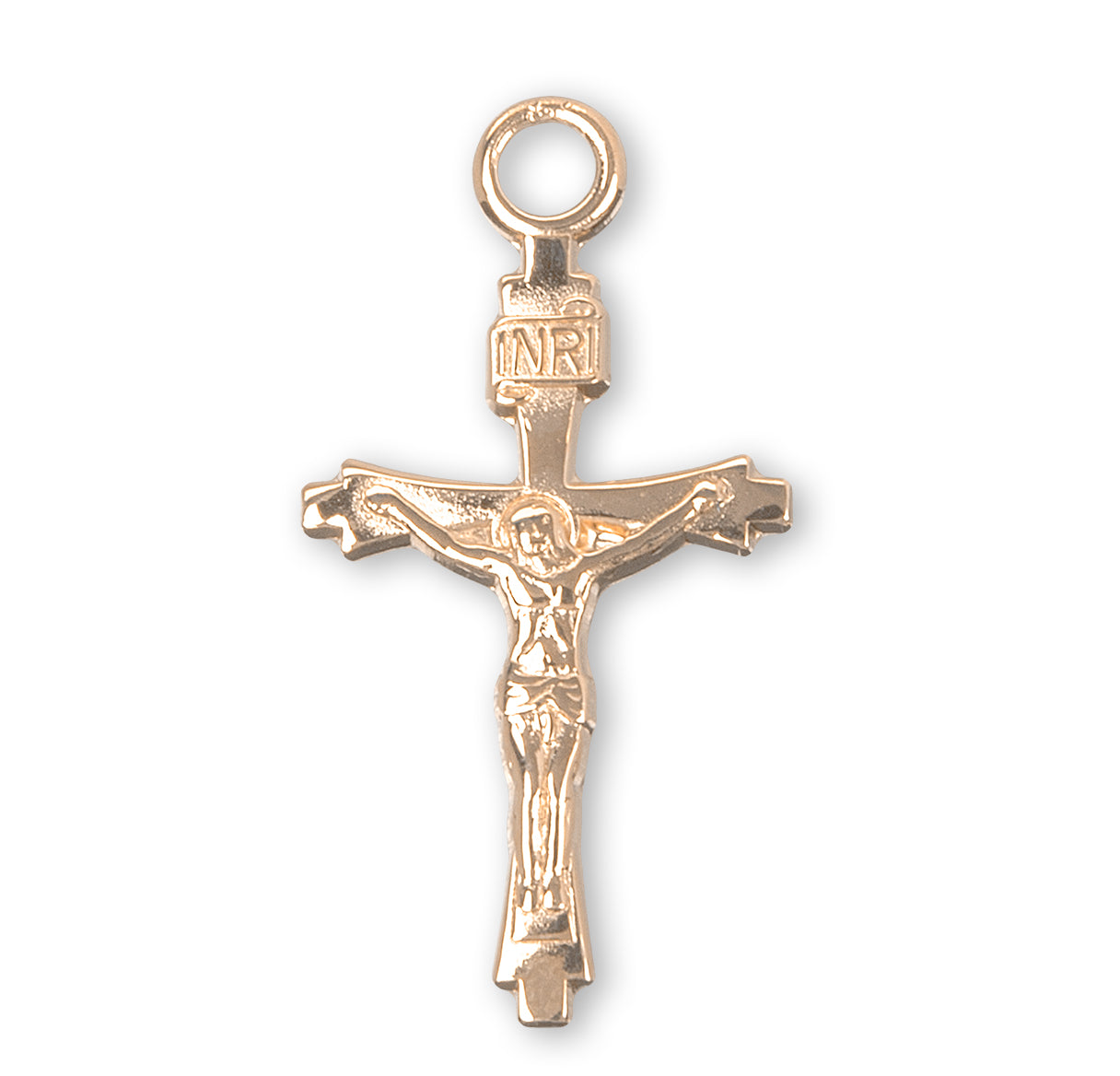 Flare Tipped Gold Over Sterling Silver Crucifix