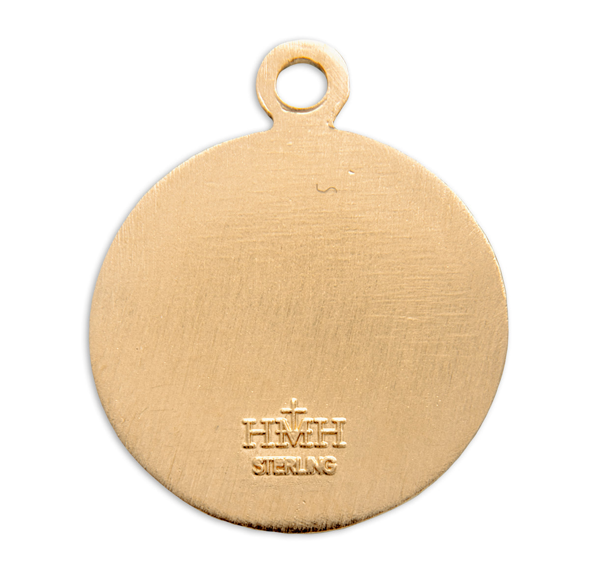 Patron Saint Anthony Round Gold Over Sterling Silver Medal