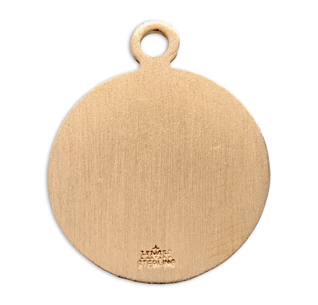 Patron Saint Francis of Assisi Round Gold Over Sterling Silver Medal