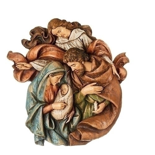 Holy Family with Angel Bust Wall Piece 14"