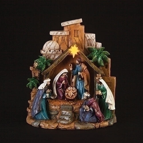 Nativity Scene Figurine 8" LED