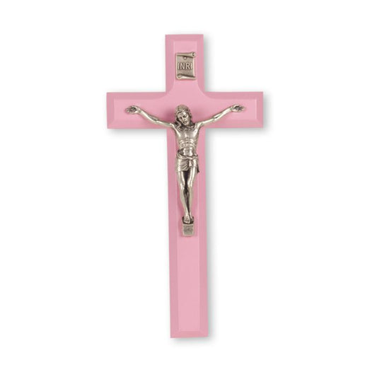Pink Wooden Cross 7"