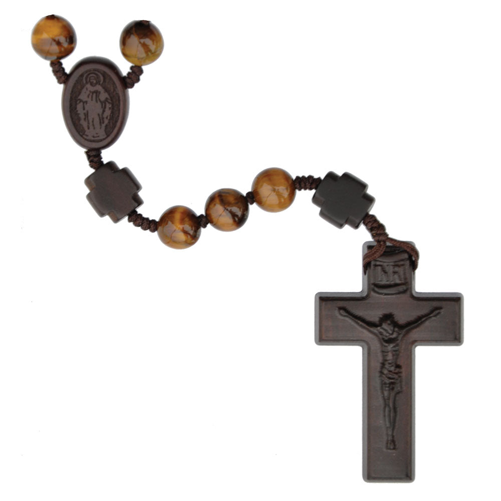 Tiger Eye and Jujube Wood Rosary