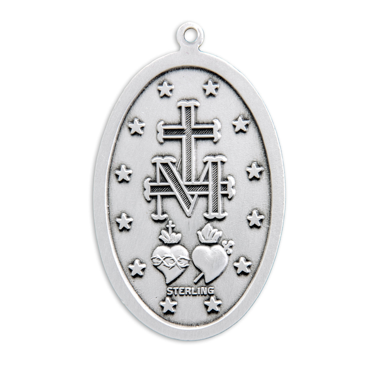 Sterling Silver Oval Miraculous Medal