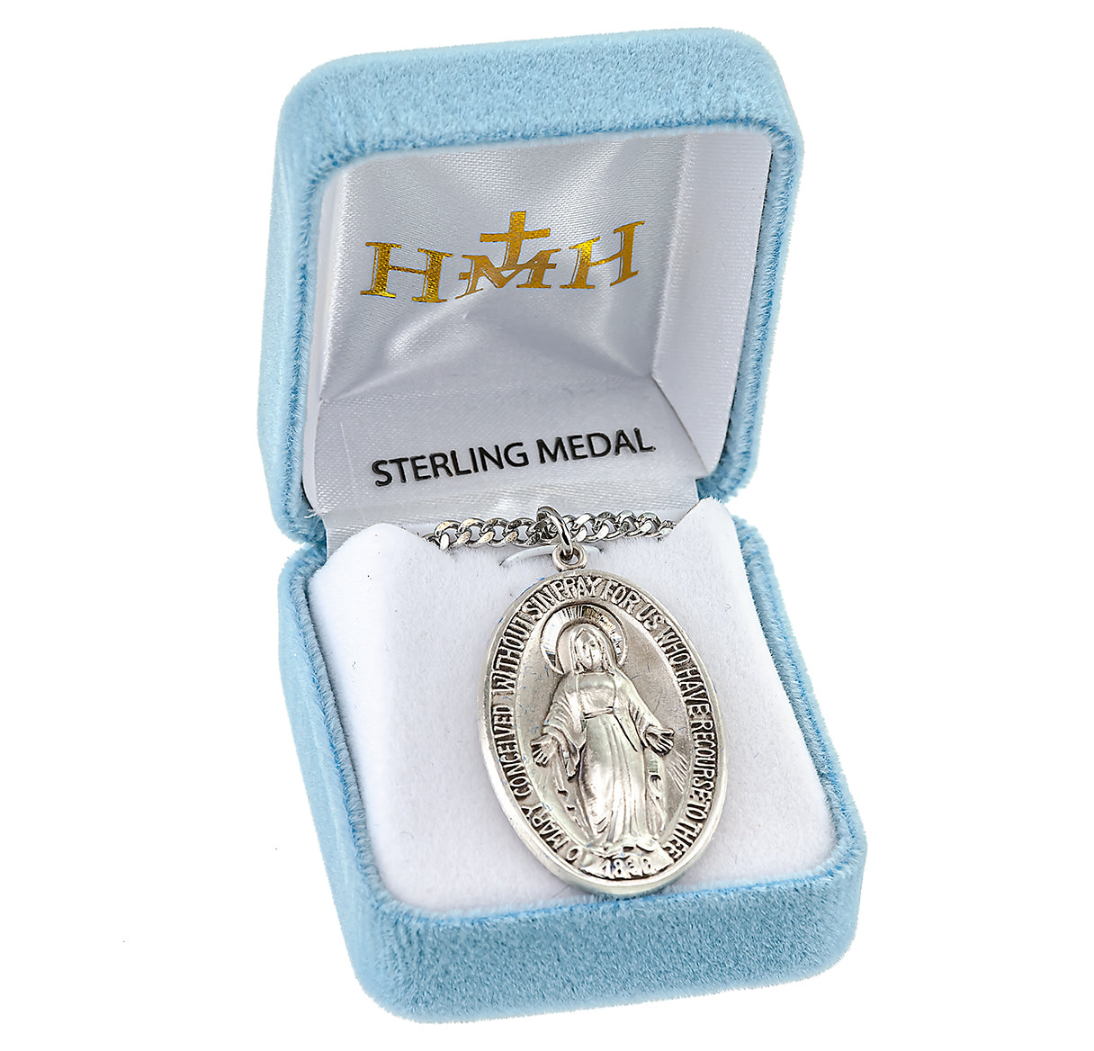 Sterling Silver Oval Miraculous Medal