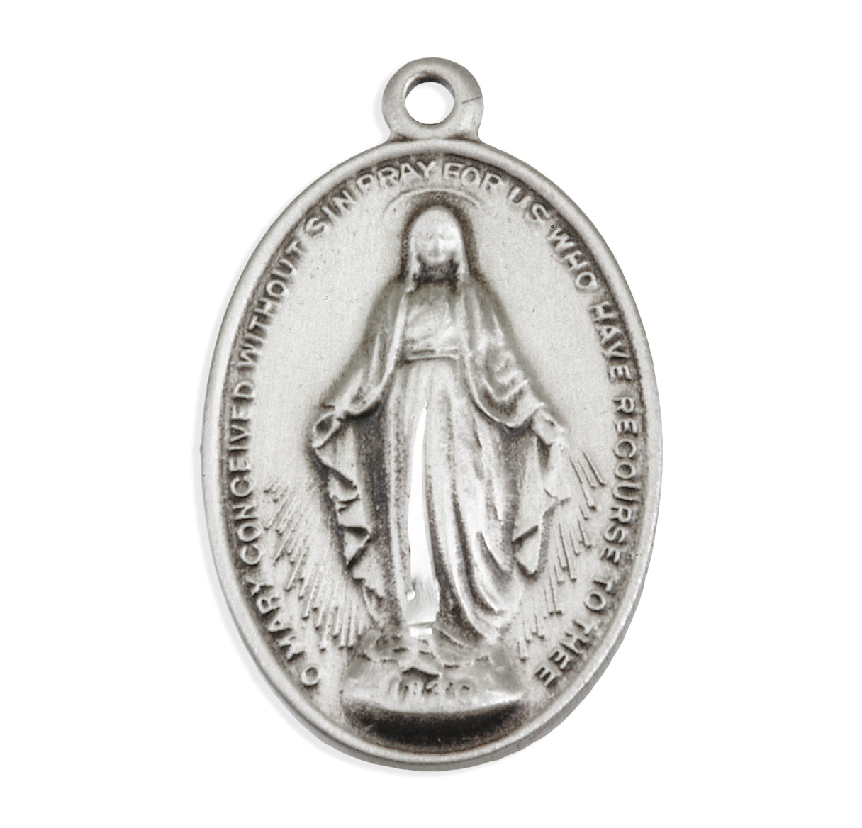 Sterling Silver Oval Miraculous Medal