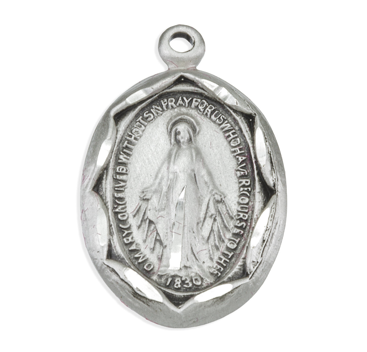 Sterling Silver Oval Miraculous Medal