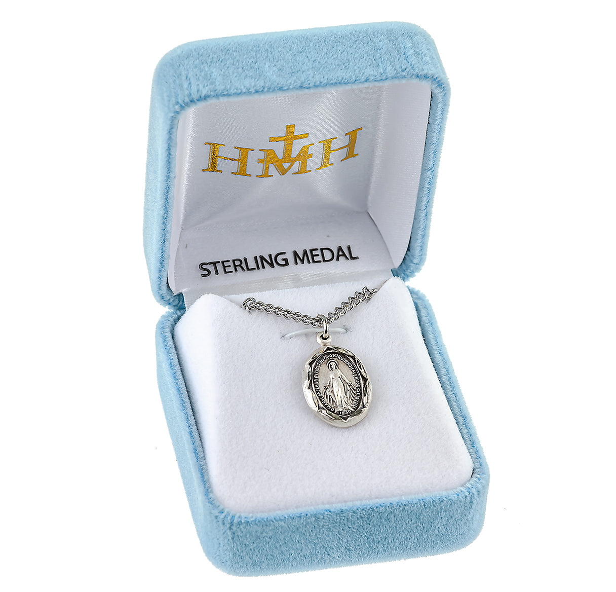 Sterling Silver Oval Miraculous Medal