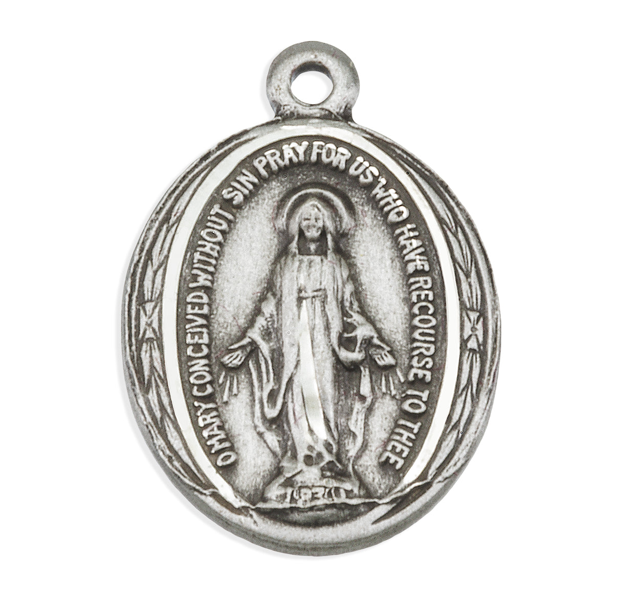 Sterling Silver Oval Miraculous Medal