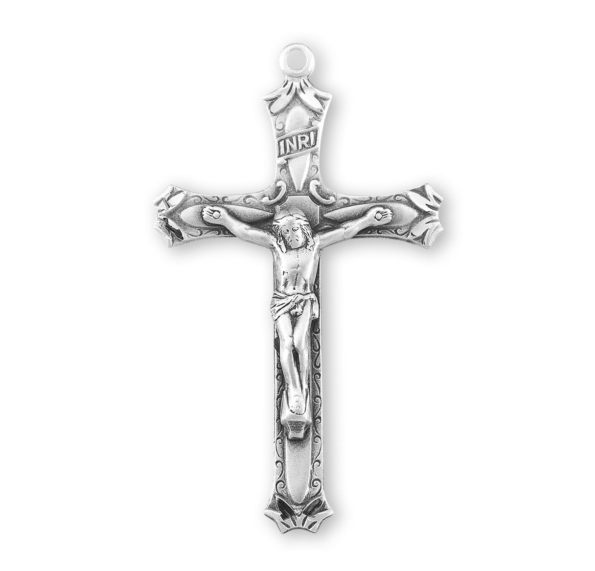 Sterling Silver High Relief Crucifix