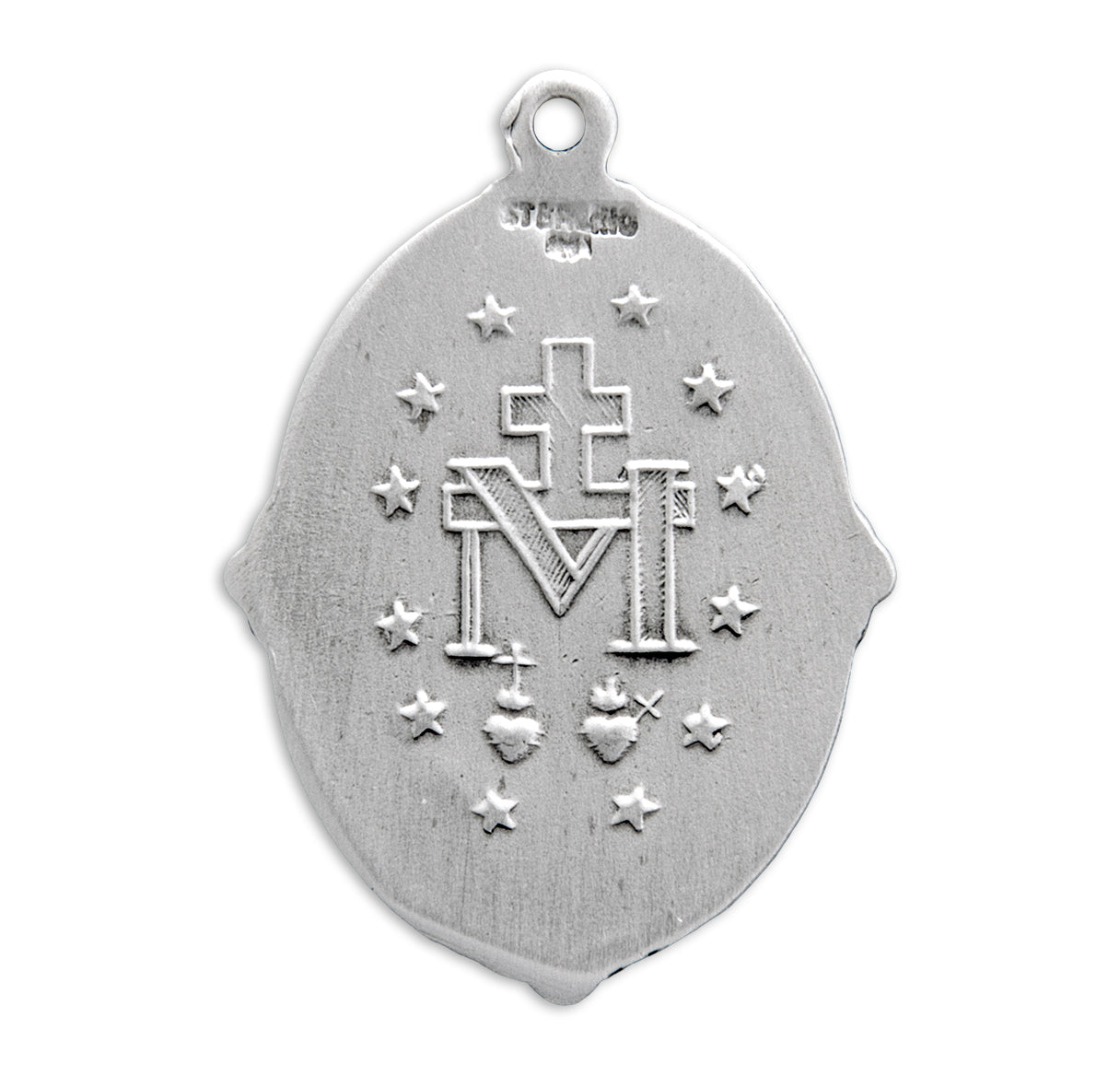 Sterling Silver Oval Miraculous Medal