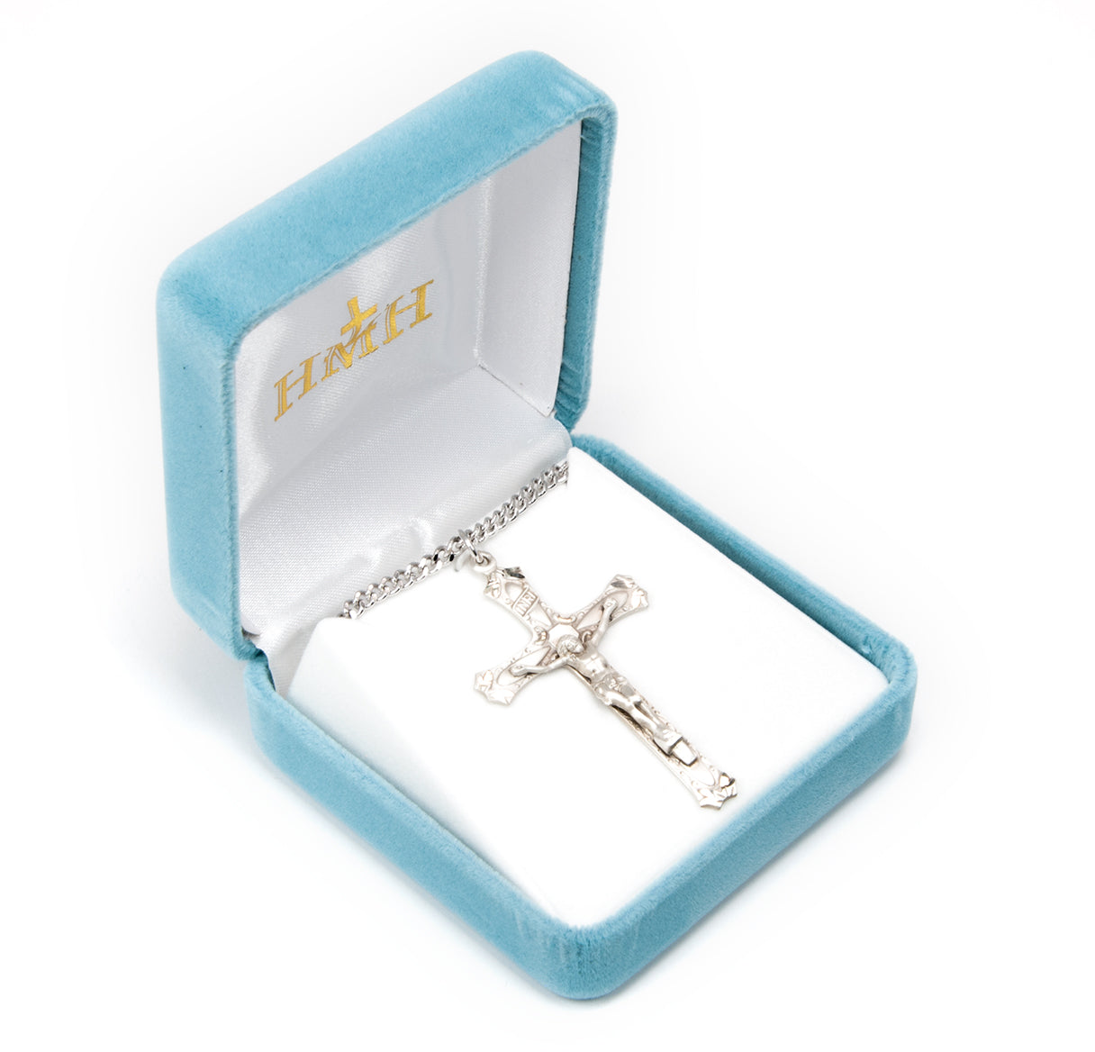 Sterling Silver High Relief Crucifix