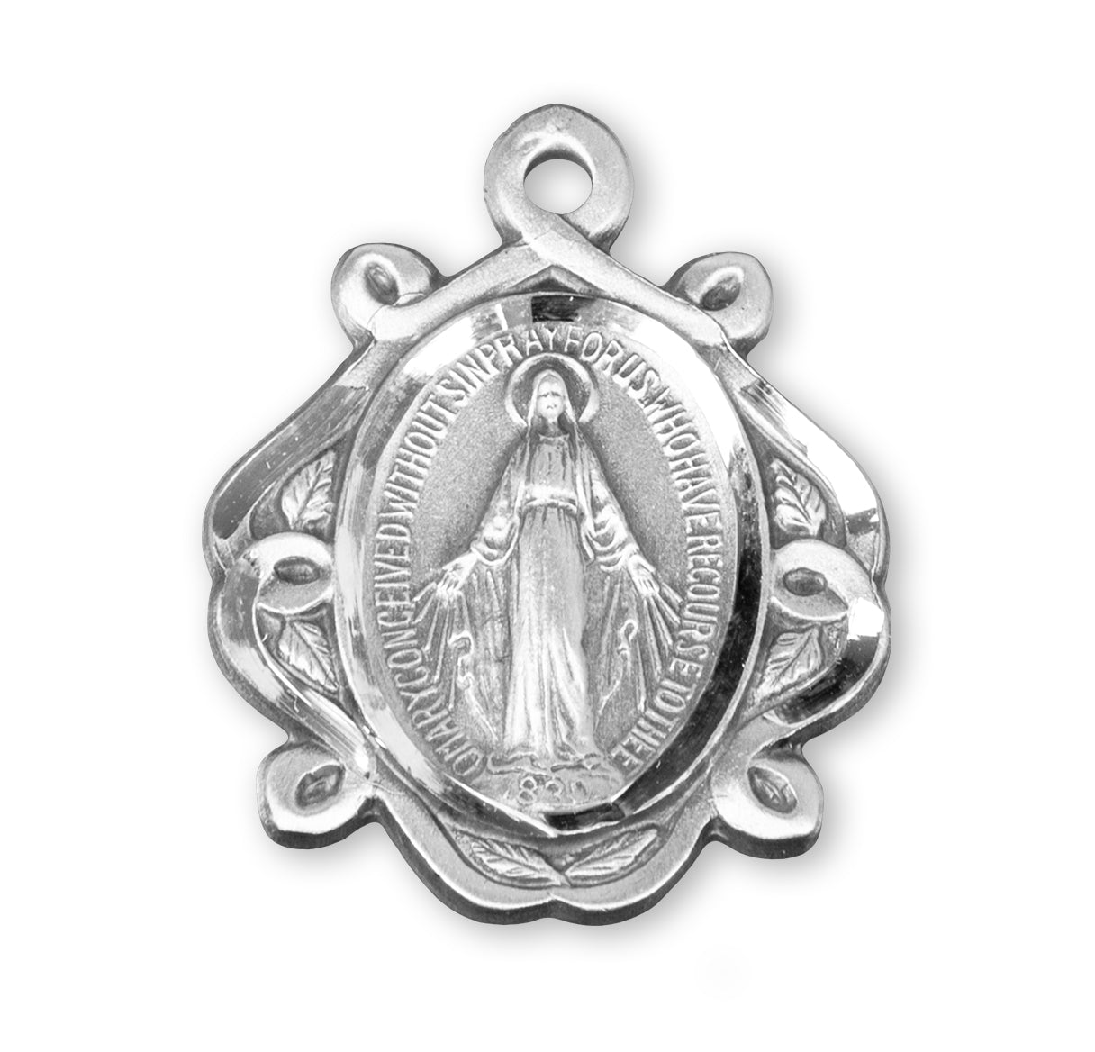 Sterling Silver Miraculous Medal Celtic Knot