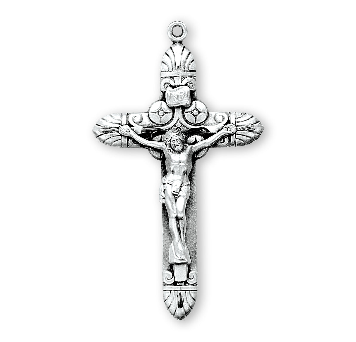 Tapered Art Deco Sterling Silver Crucifix