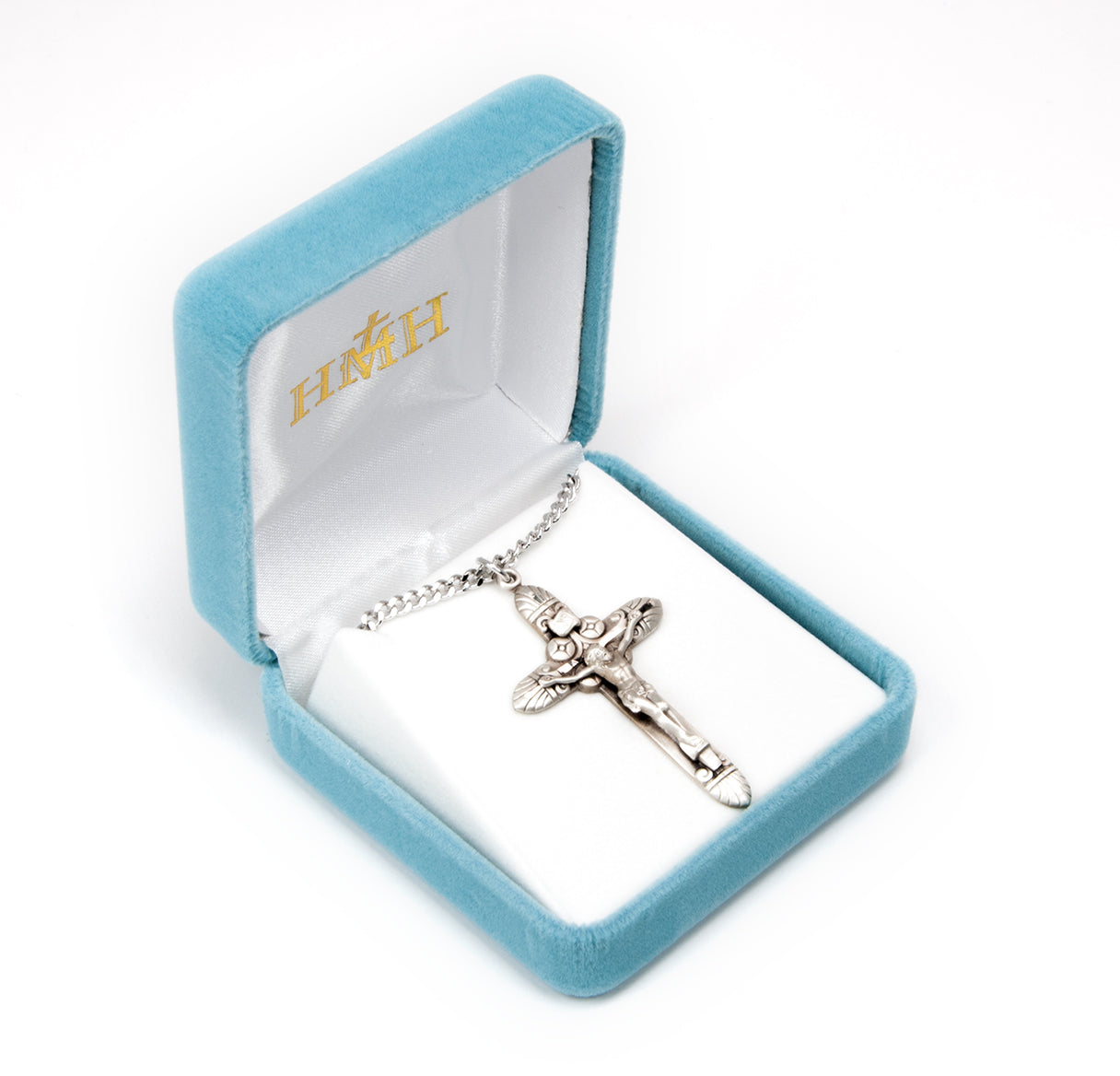 Tapered Art Deco Sterling Silver Crucifix