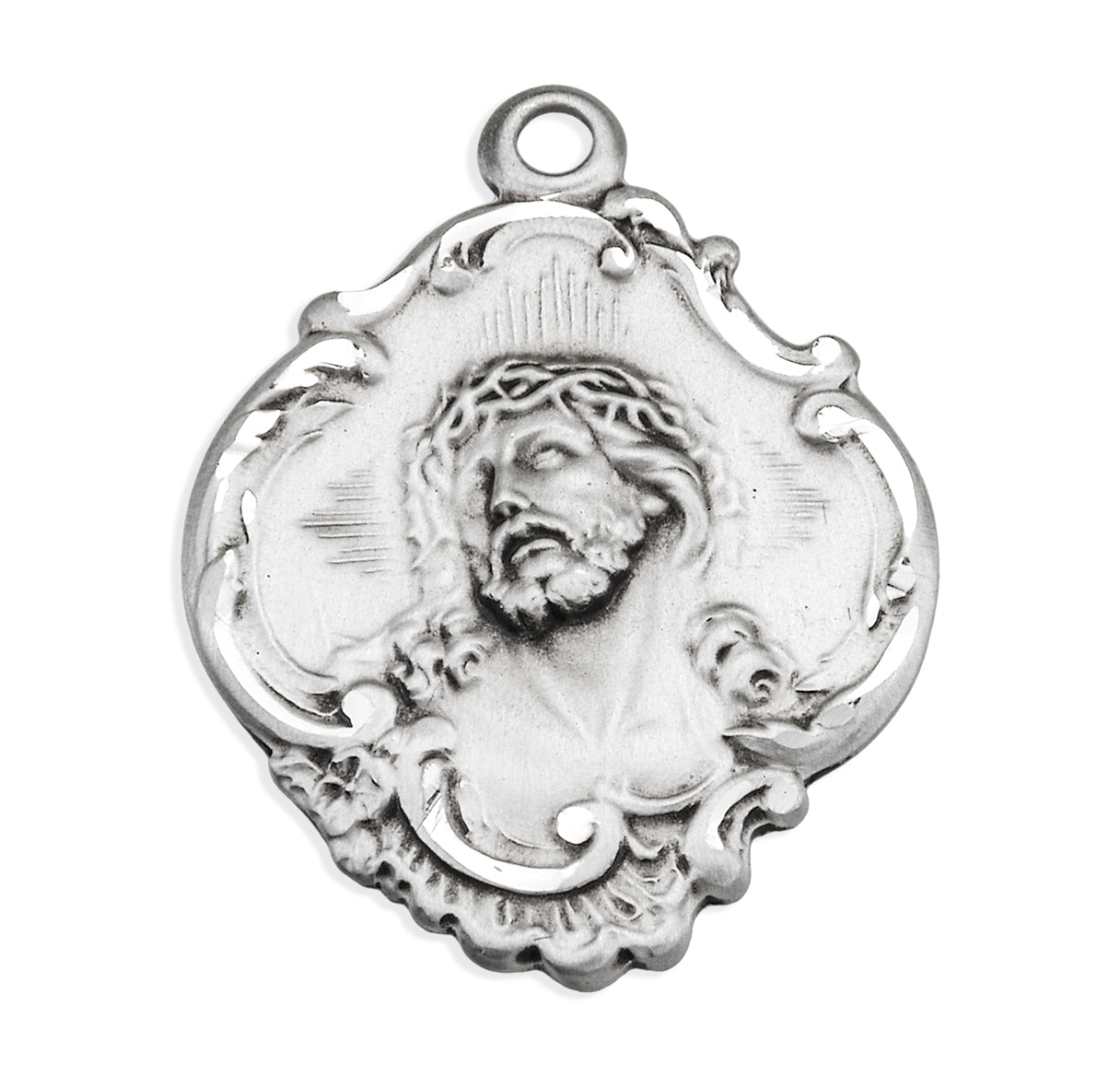 Sterling Silver Fancy Baroque Style "Crown of Thorns" Medal