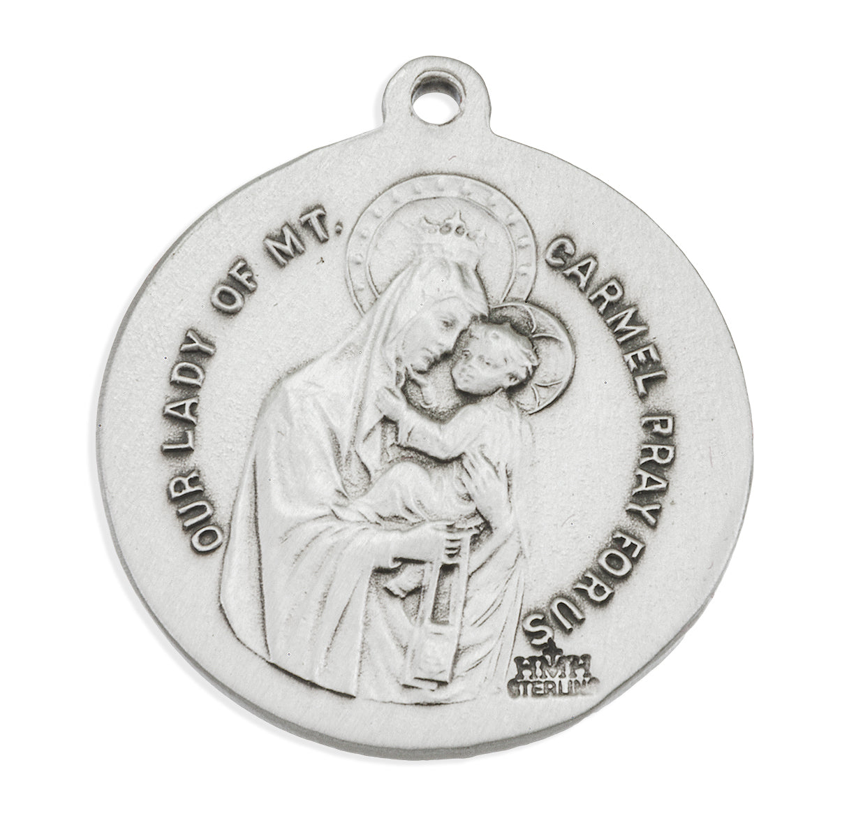 Sterling Silver Scapular Sacred Heart of Jesus Medal