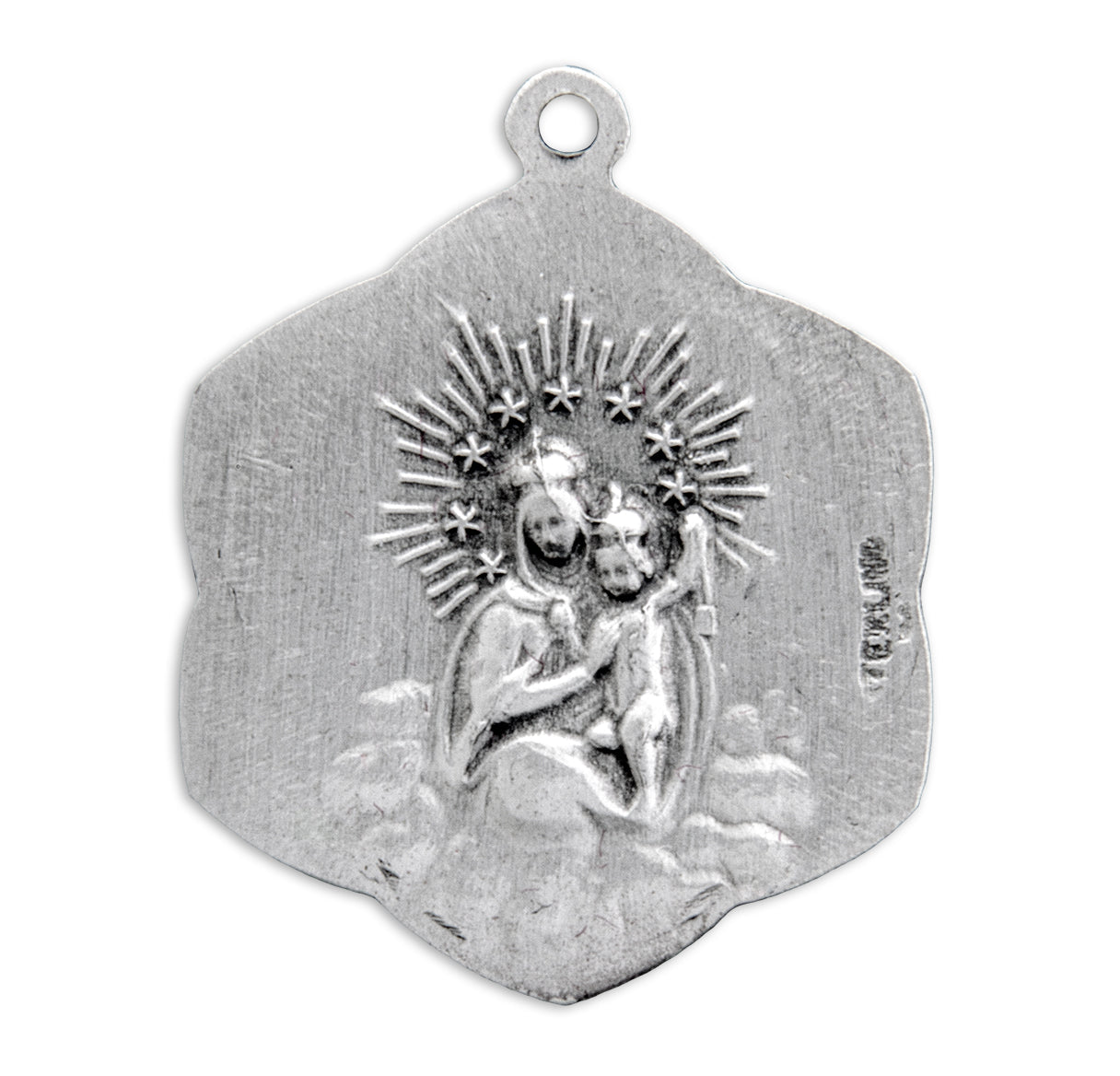 Sacred Heart of Jesus Sterling Silver Scapular Medal