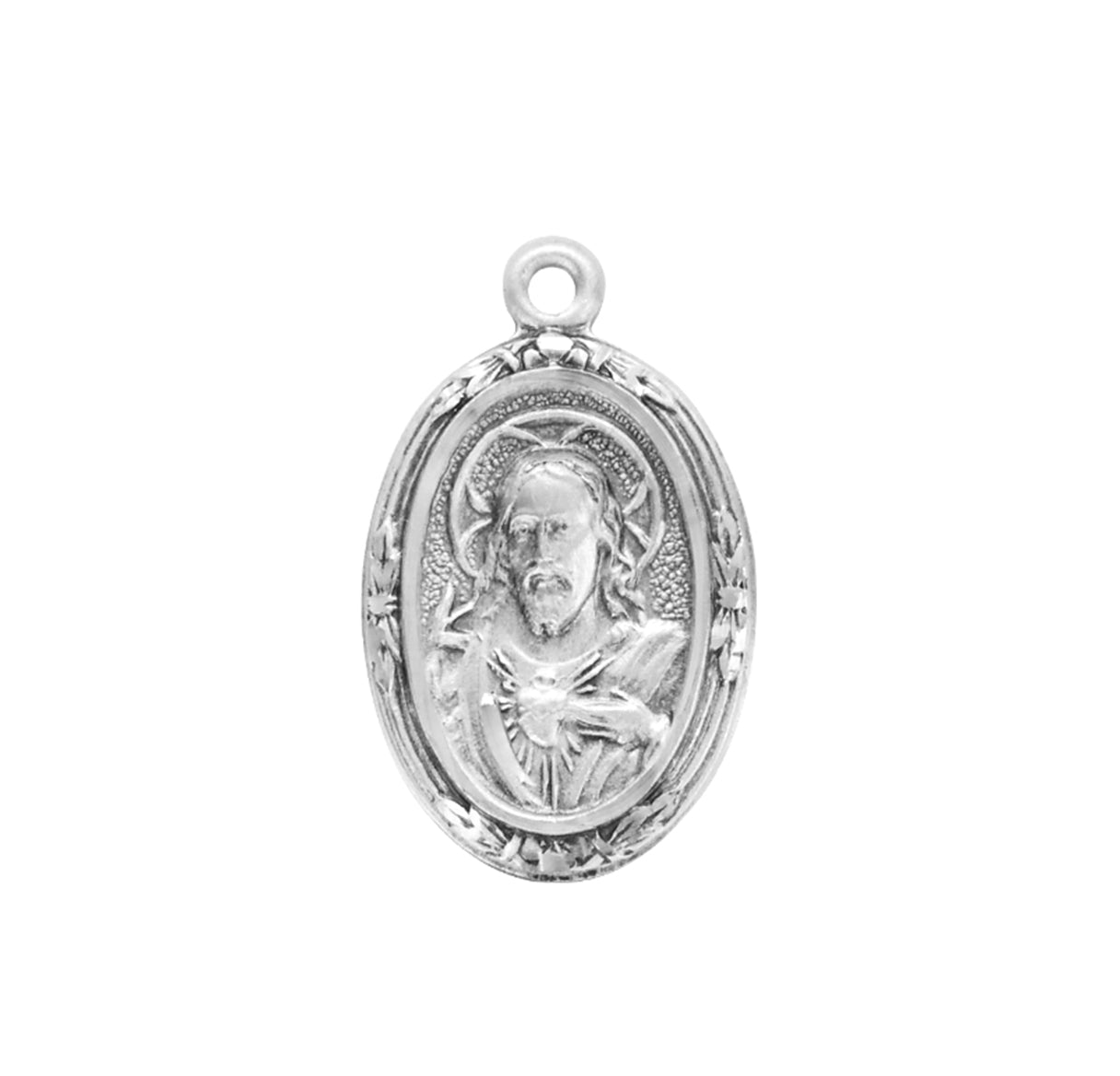 Sacred Heart of Jesus Sterling Silver Scapular Medal