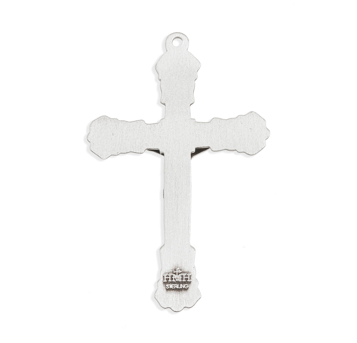 Floral Designed Sterling Silver Crucifix