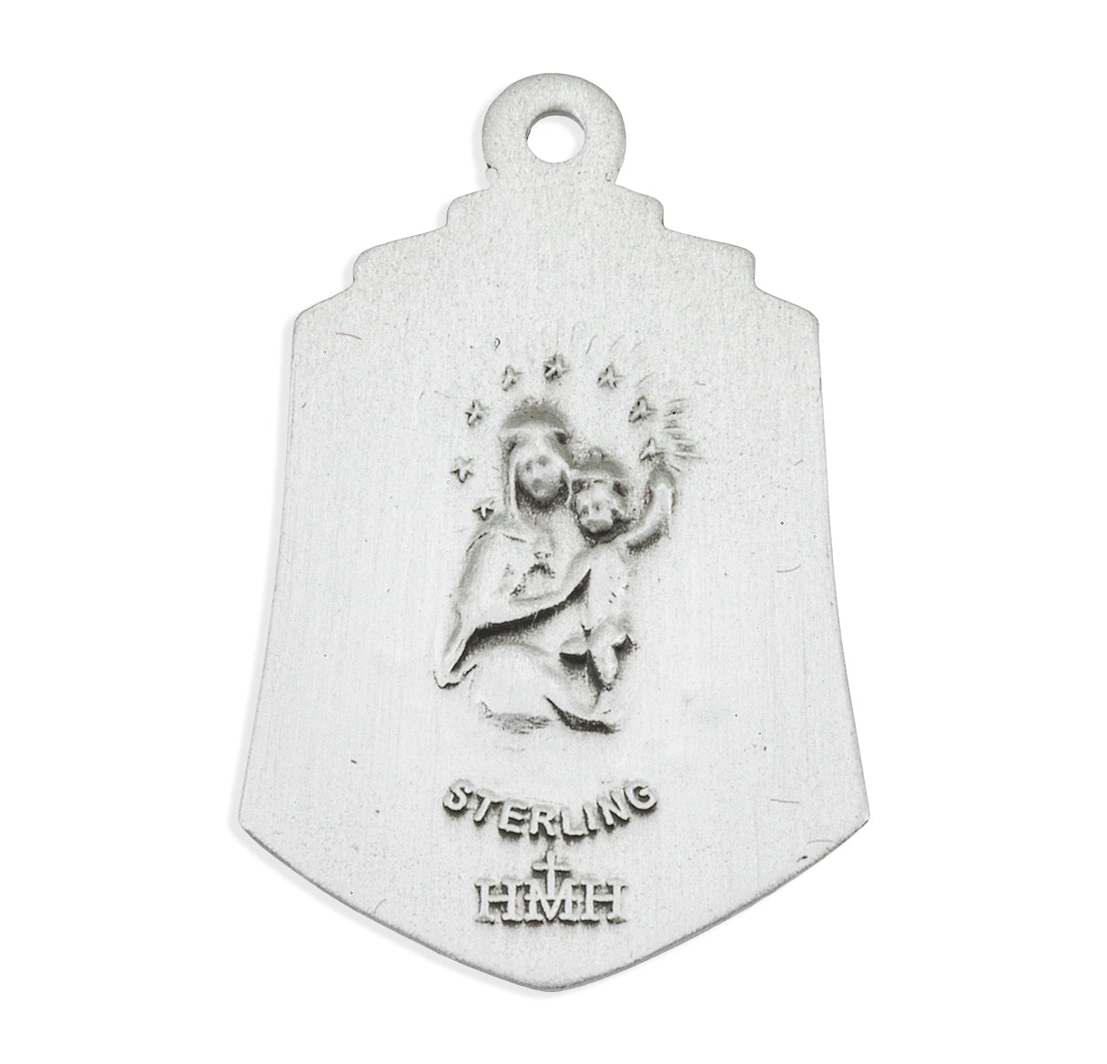 Sterling Silver Scapular Sacred Heart of Jesus Medal