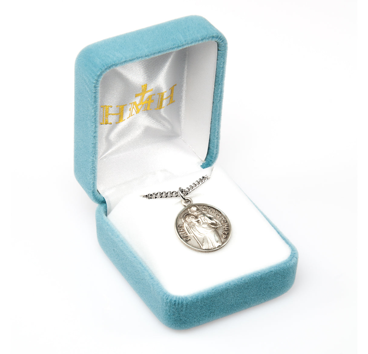 Saint Christopher Round Sterling Silver Medal