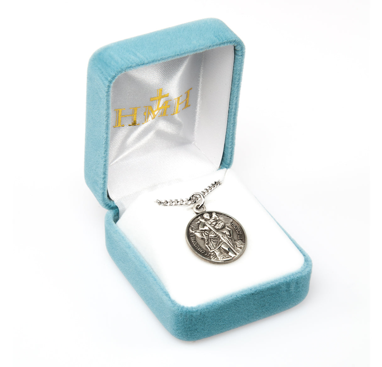 Saint Christopher Round Sterling Silver Medal