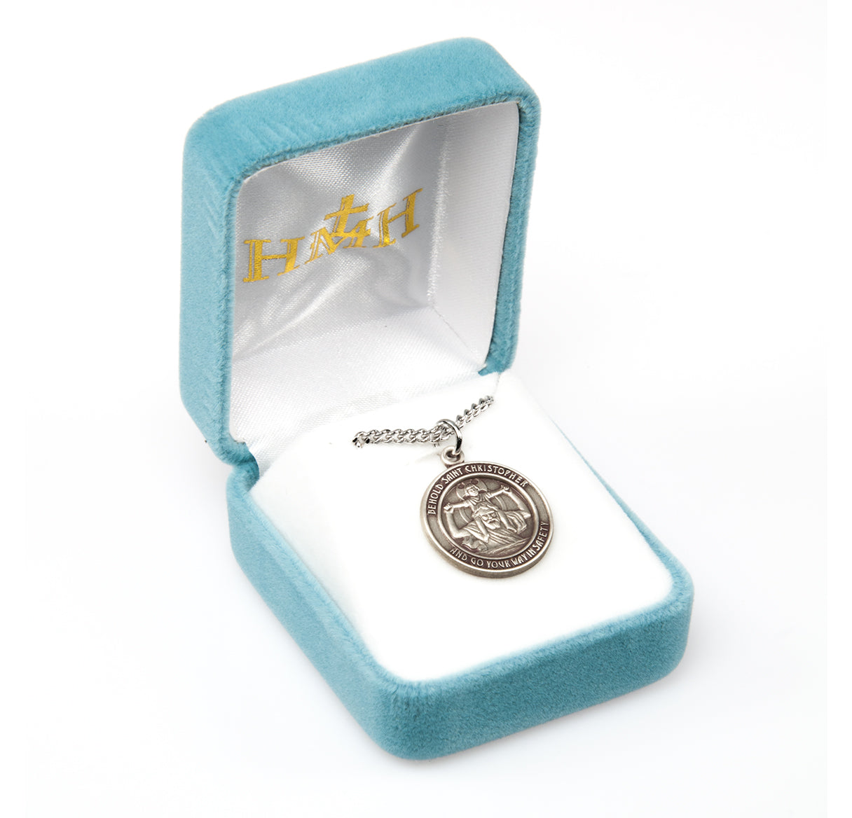 Saint Christopher Round Sterling Silver Medal