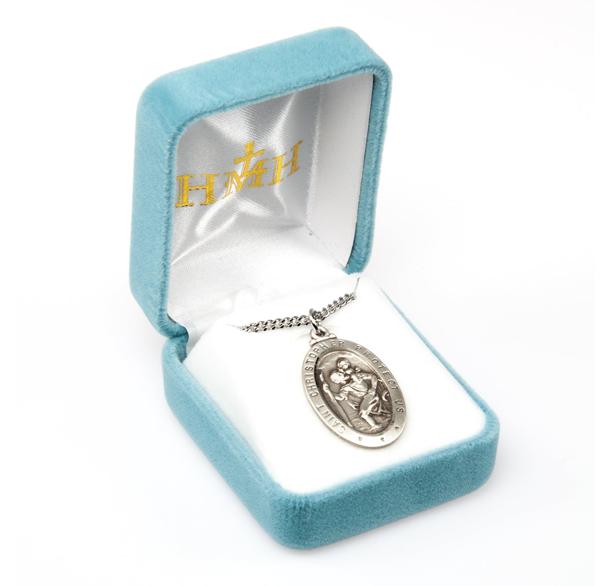 Saint Christopher Oval Sterling Silver Medal