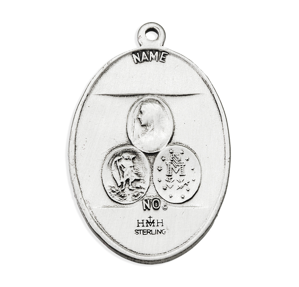 Sterling Silver Oval Military Medal