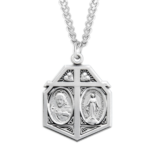 Sterling Silver 4-Way Medal