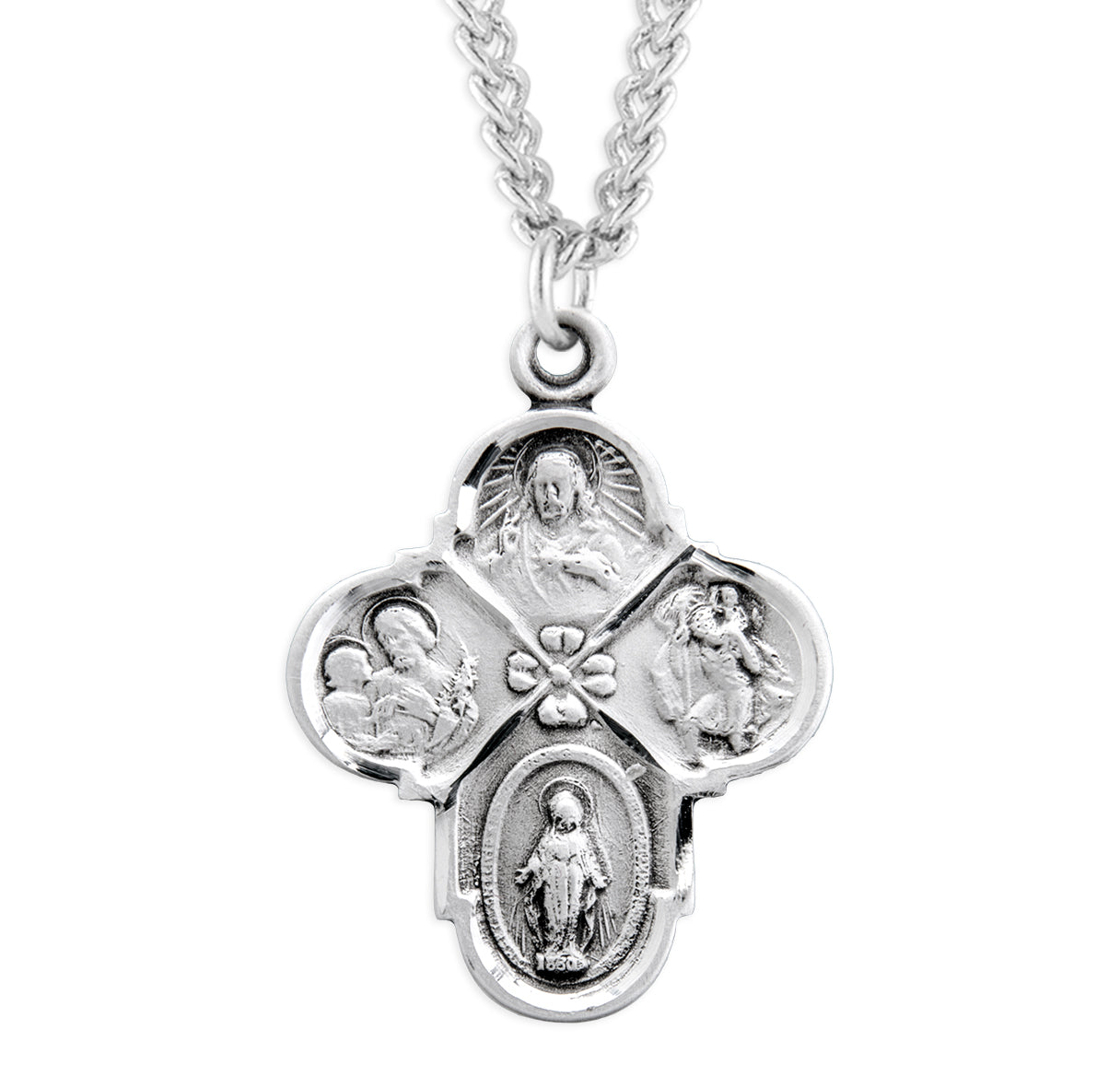 Sterling Silver 4-Way Medal