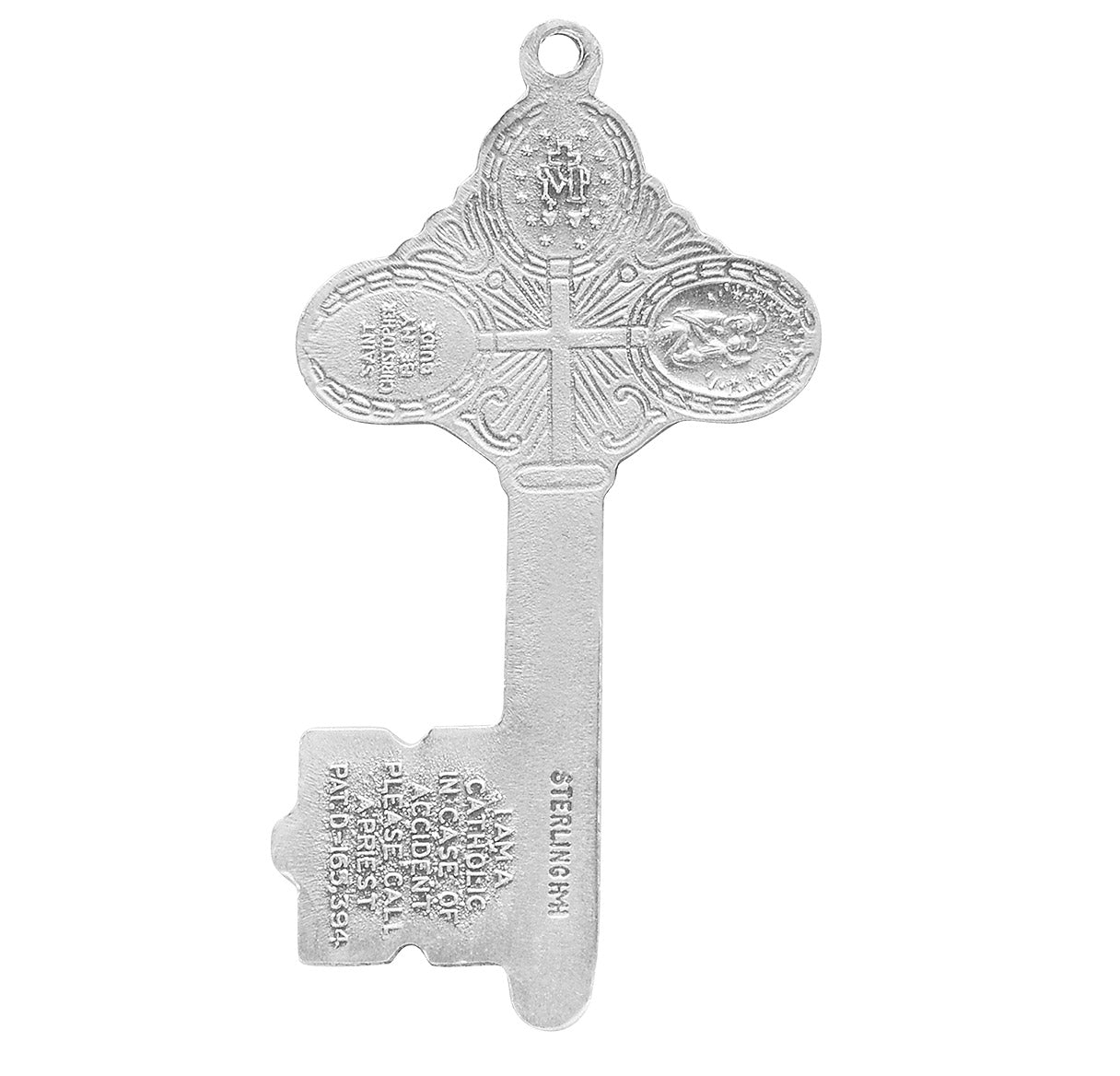 Sterling Silver Key of Heaven Medal