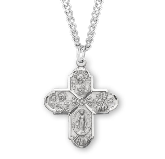 Sterling Silver 4-Way Medal