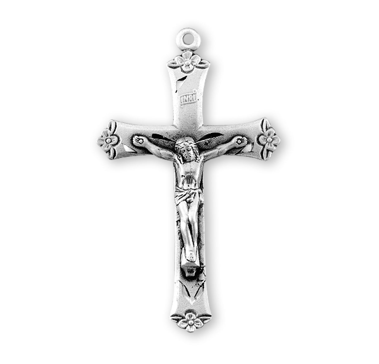 Sterling Silver Flare Tipped Crucifix