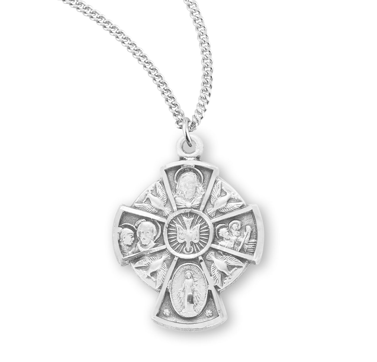 Sterling Silver 4-Way Medal