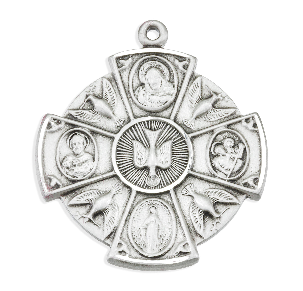 Sterling Silver 4-Way Medal